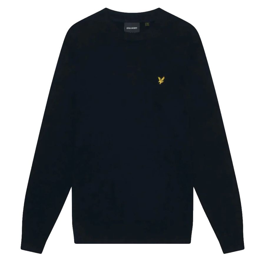 E1116 Lyle & Scott Cotton Merino Crew Neck Jumper (Navy)