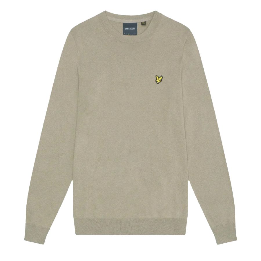 E1116 Lyle & Scott Cotton Merino Crew Neck Jumper (Sage)