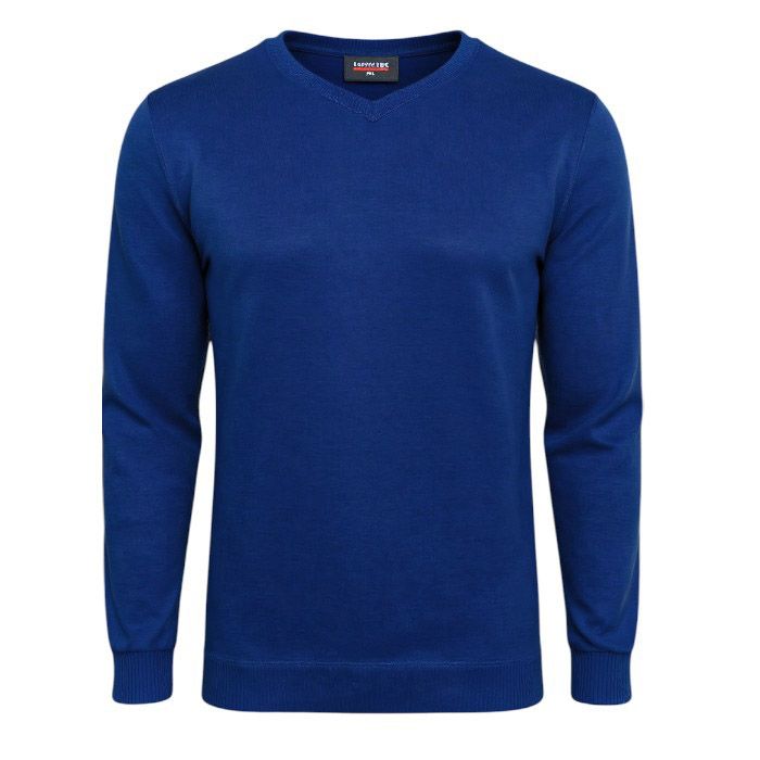 E958 Espionage V Neck Jumper (Twilight Blue)