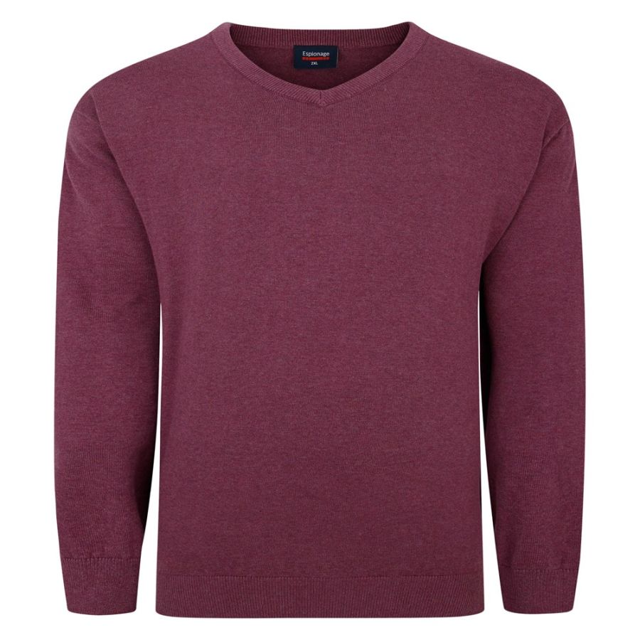 E958 Espionage V Neck Jumper (Grape)