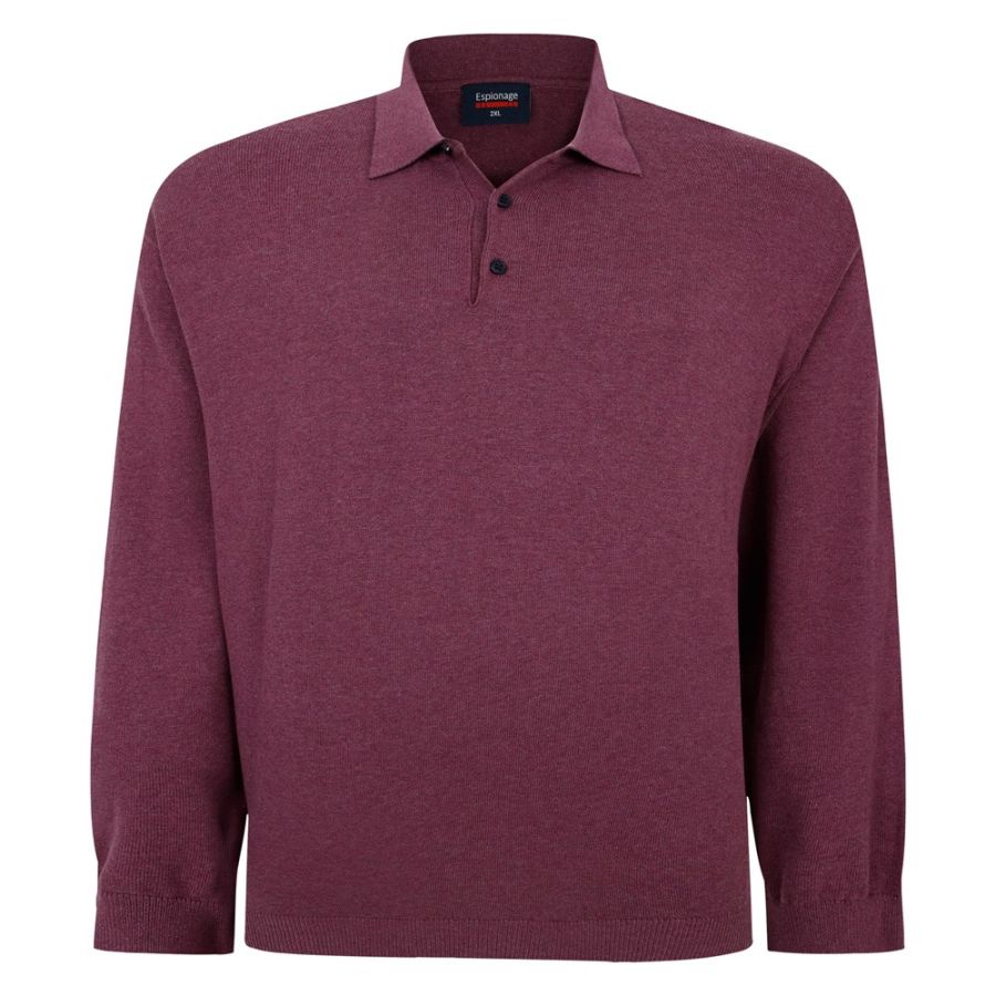 E957 Espionage Knitted Polo Jumper (Grape)