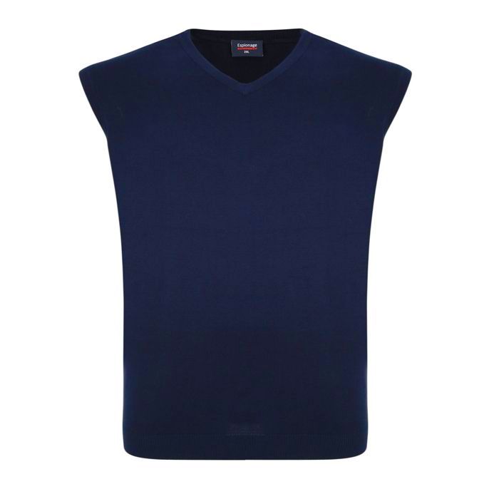E959 Espionage V Neck Slipover (Denim Blue)