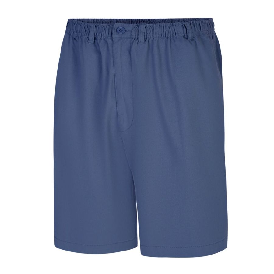 F1288 Elastic Waist High Rise Rugby Short (Mid Blue)