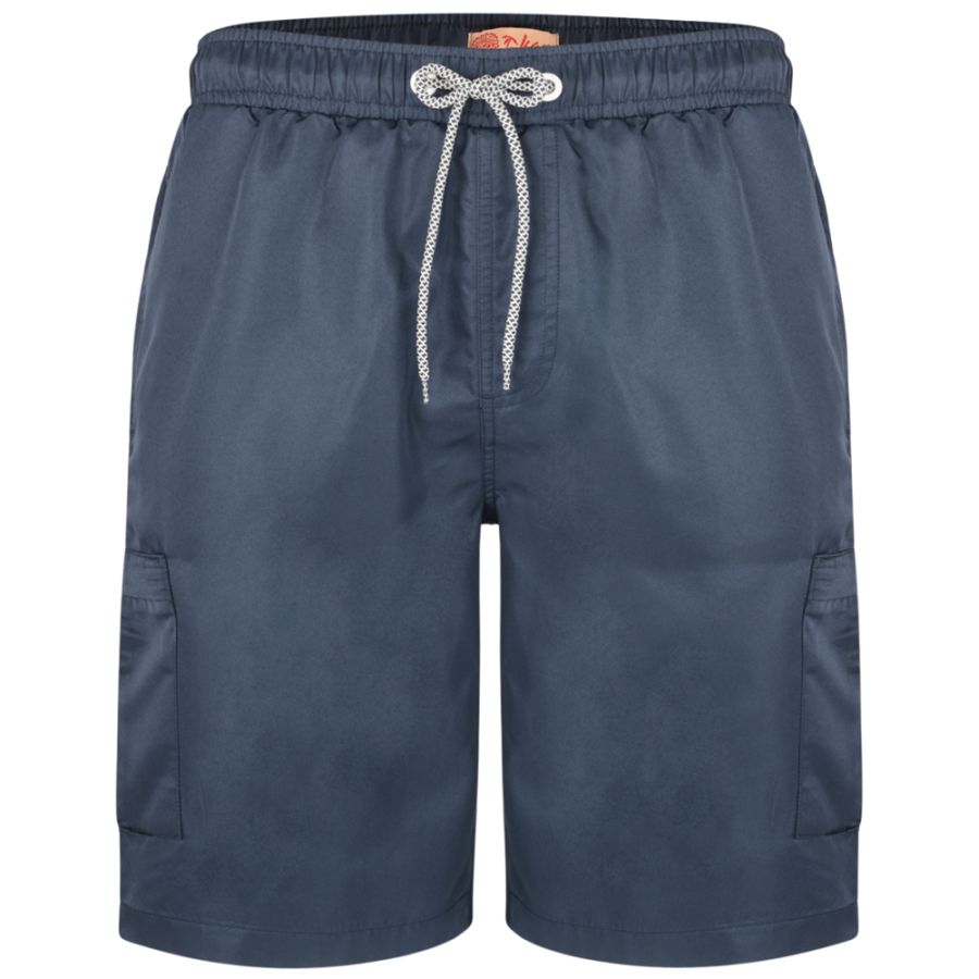F1430 Kam Plain Cargo Stretch Swim Shorts (Navy)