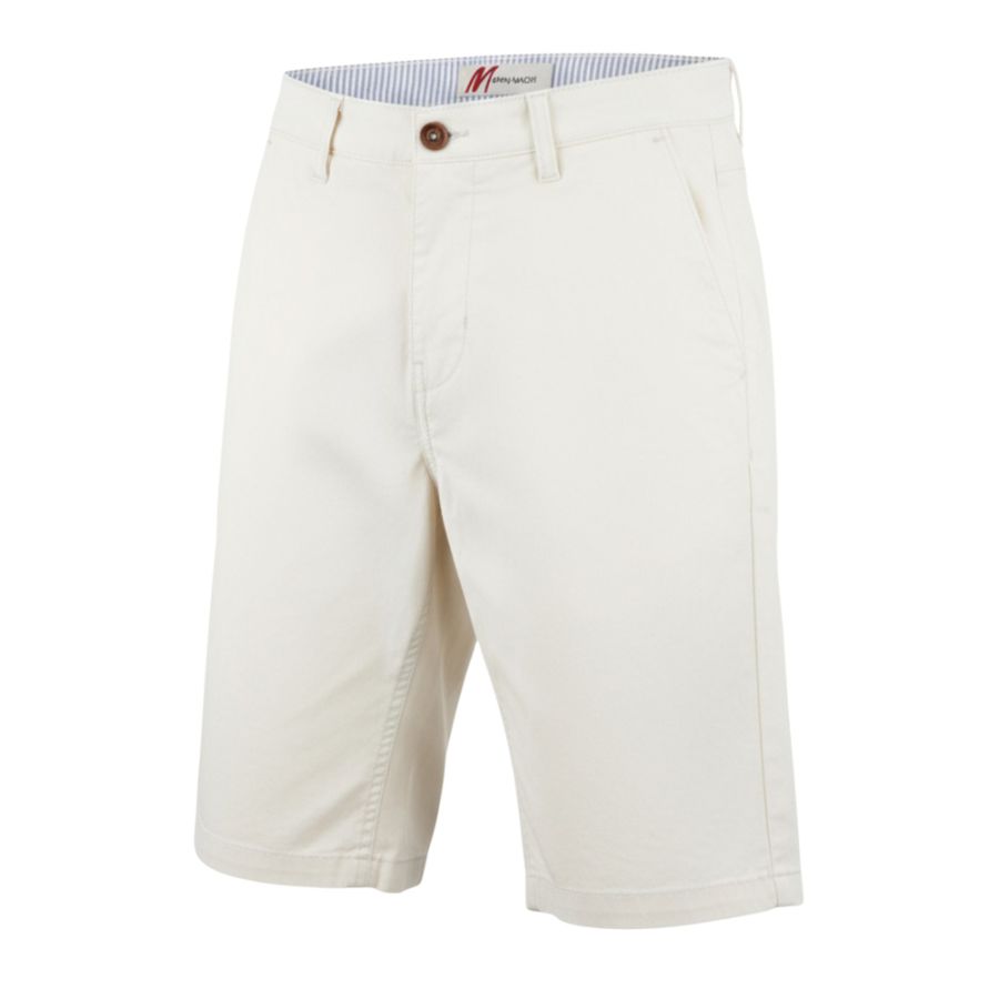 F1507 Mish Mash Mid Stretch Chino Shorts (Ecru)