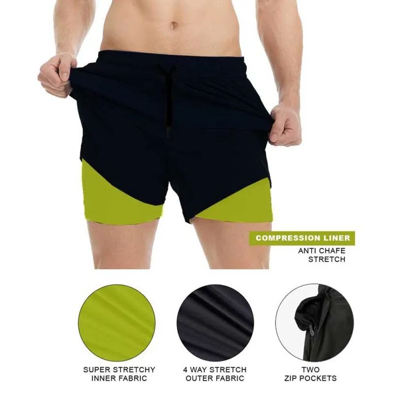 F1517 D555 Stretch Swim Shorts with Compression Lining