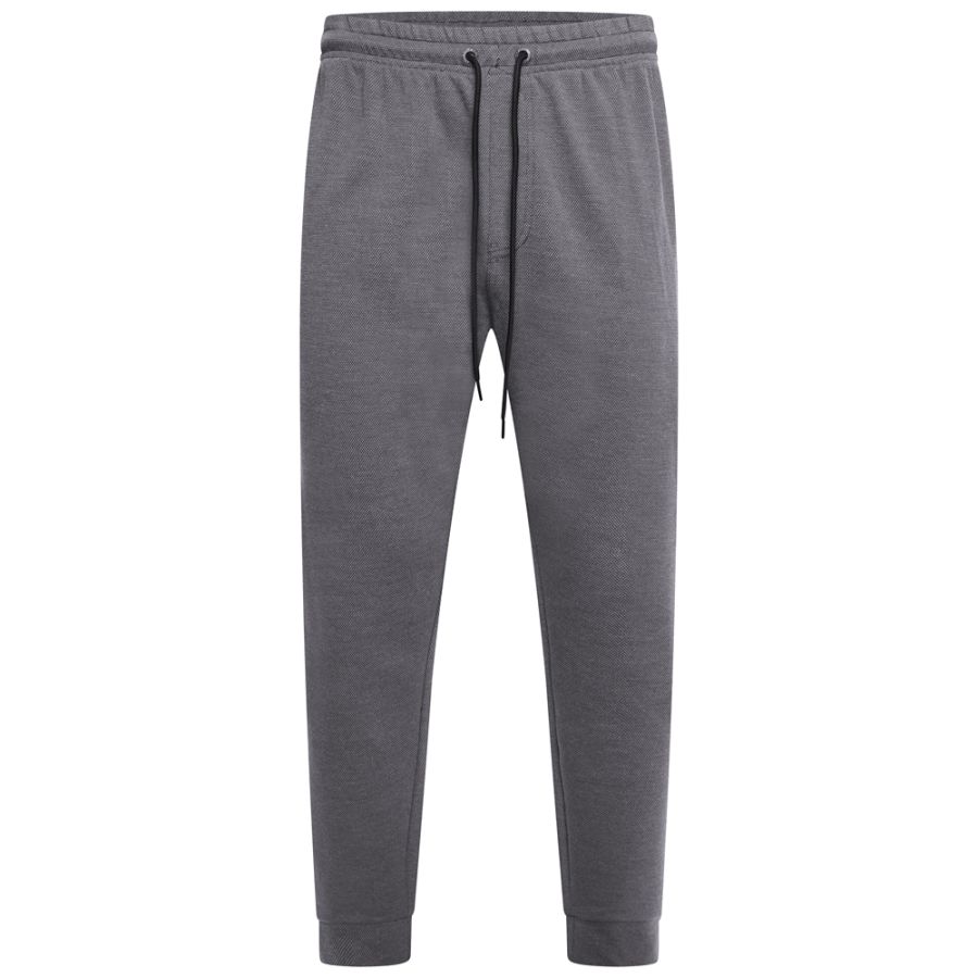 F1522 Kam Textured Interlock Cuff Joggers (Charcoal)