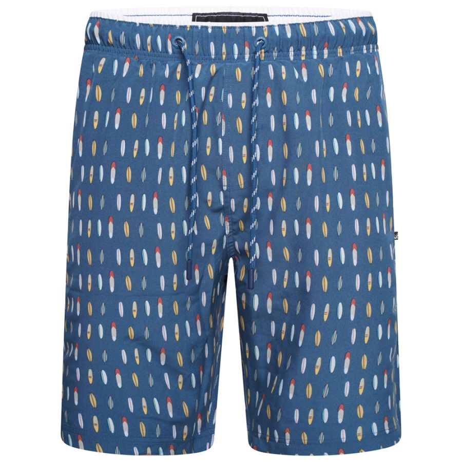 F1531 Kam Surf Board Printed Stretch Swim Shorts