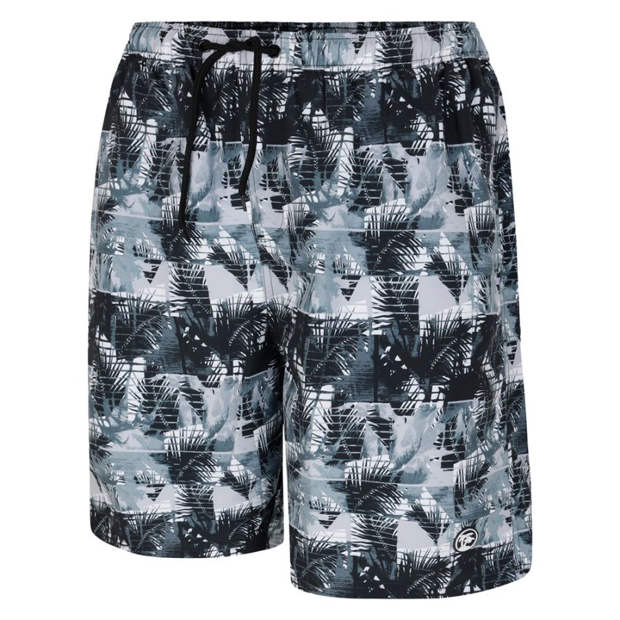 F1537 Espionage Monochrome Print Cargo Water-Short