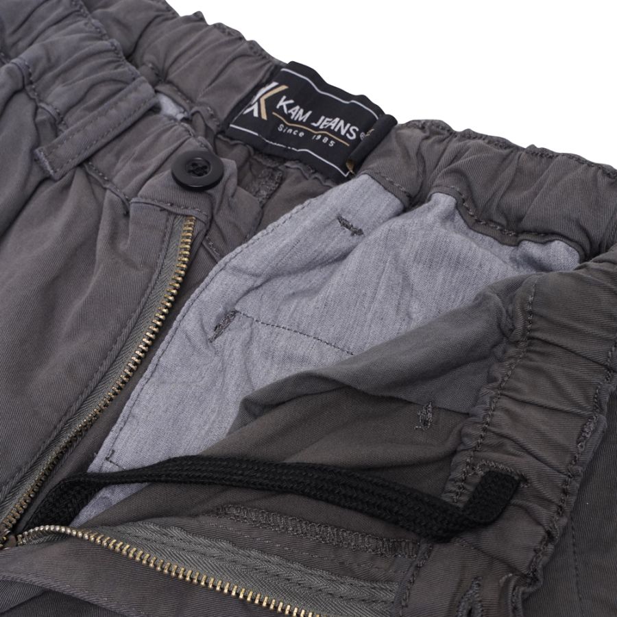 F1542 Kam Elasticated Cargo Shorts (Slate)