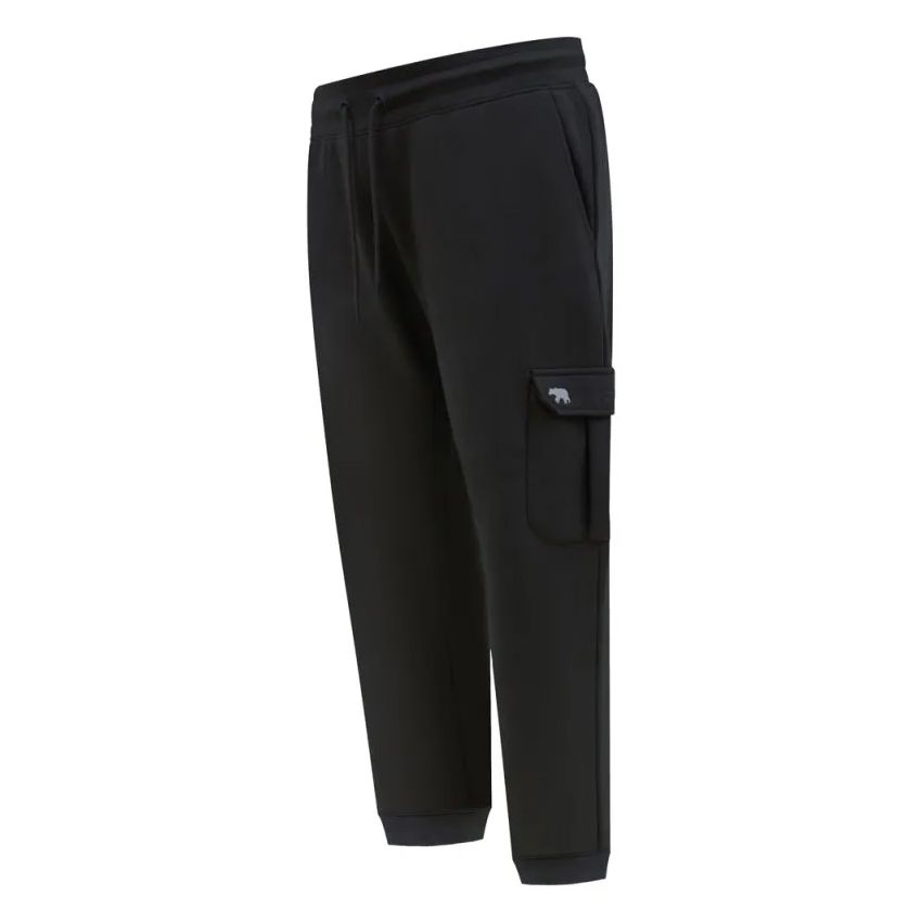 F1549 D555 Cargo Pocket Cuff Joggers (Black)