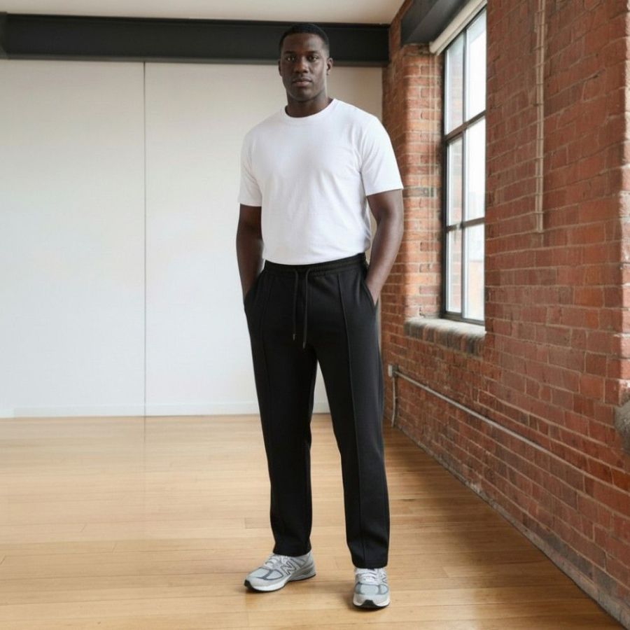 F1551XT Tall Fit Ed Baxter Pleated Front Open Hem Joggers