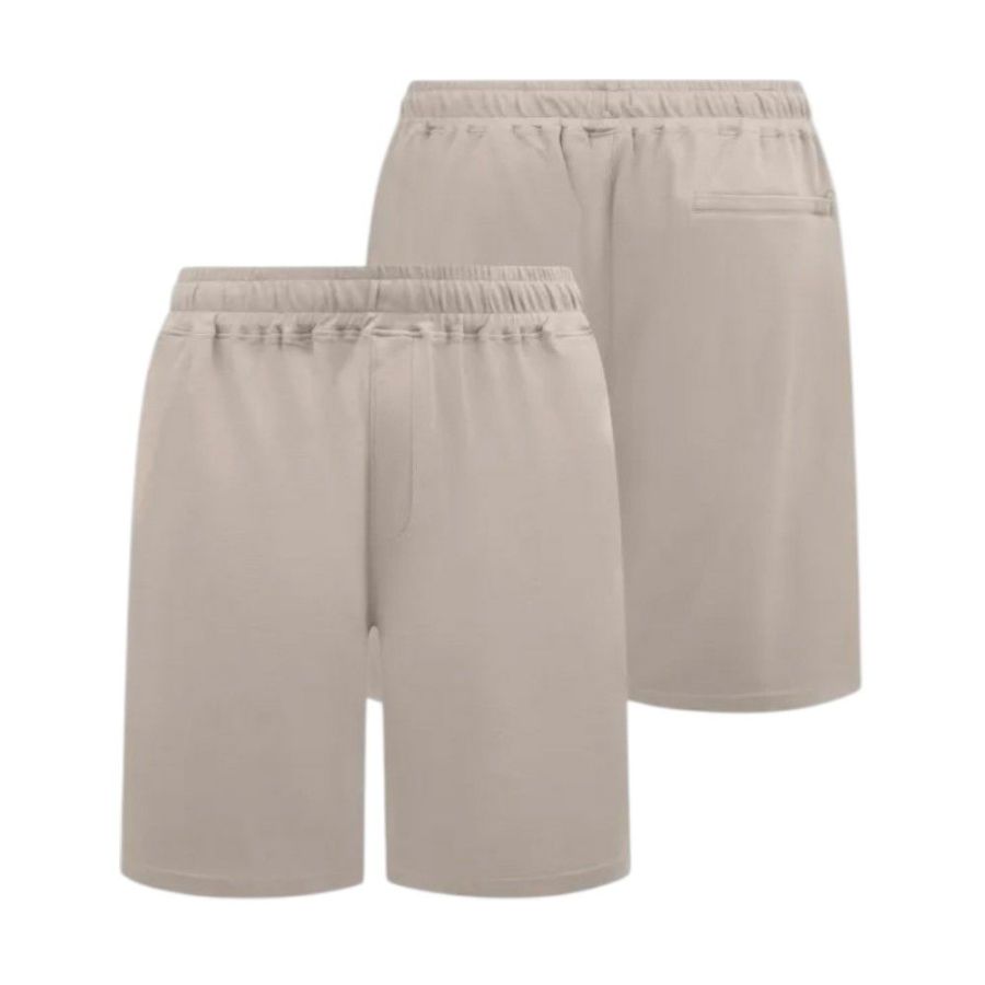 F1558 D555 Elastic Waist Stretch Shorts (Stone)