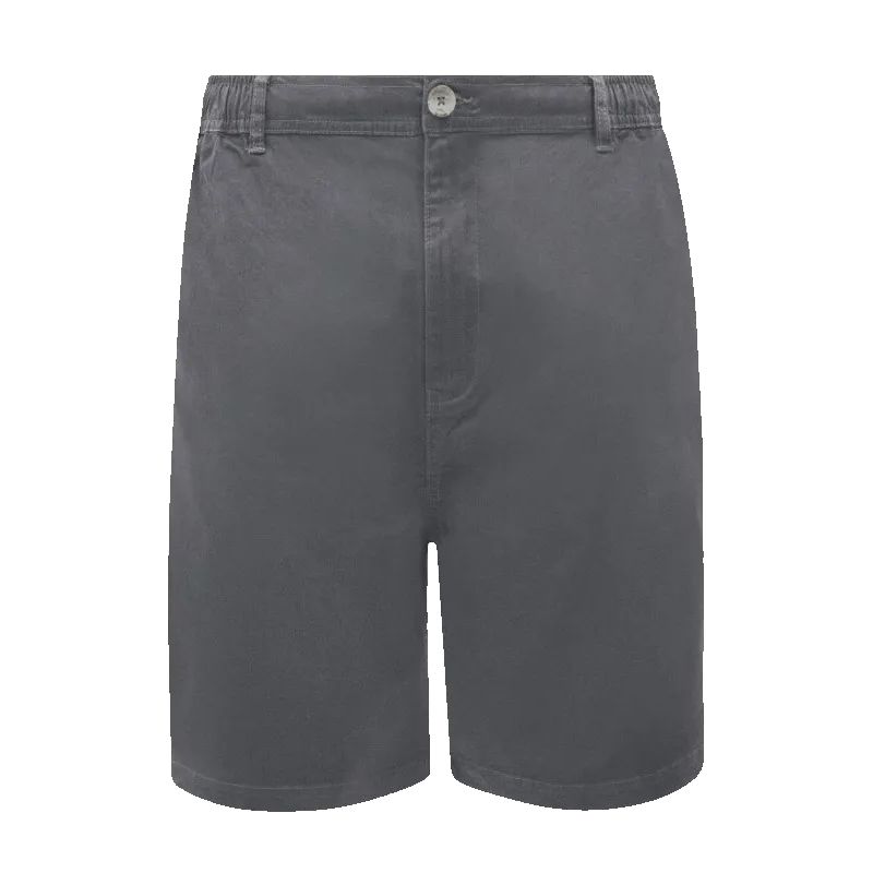 F1585 D555 Elastic Waist Stretch Shorts (Grey)