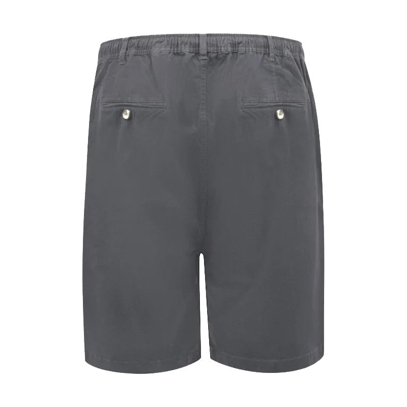 F1585 D555 Elastic Waist Stretch Shorts (Grey)