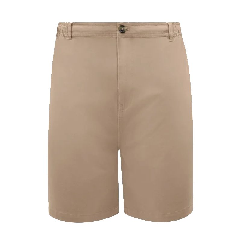 F1585 D555 Elastic Waist Stretch Shorts (Sand)