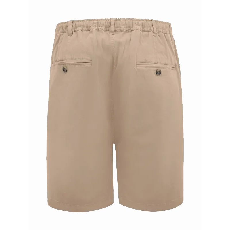 F1585 D555 Elastic Waist Stretch Shorts (Sand)