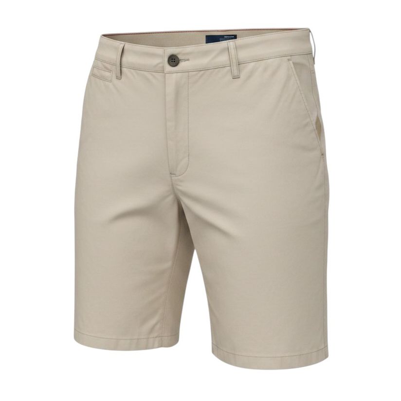 F1586 Ed Baxter Under Belly Fit Stretch Chino Shorts (Cream)