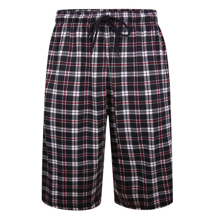 G1094 John Banks Twin Pack Check/Plain Lounge Shorts