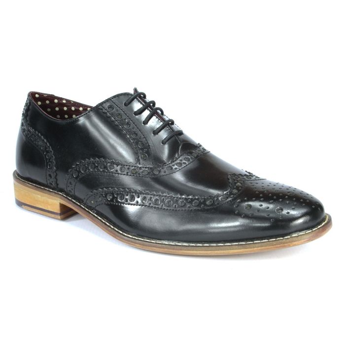 H1534 London Lace Up Brogue Shoes Gatsby (Black)