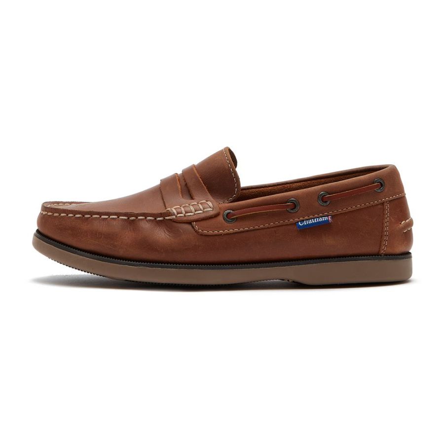 H1818 Chatham Shanklin Slip On Boat Shoe (Tan)