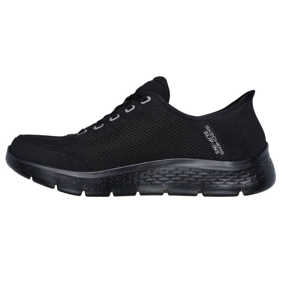 H1886 Skechers Slip-ins, GoWalk Flex Waterproof Trainers (Black)