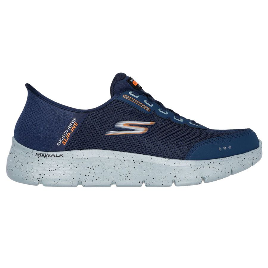 H1886 Skechers Slip-ins, GoWalk Flex Waterproof Trainers (Navy)