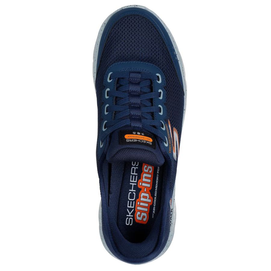 H1886 Skechers Slip-ins, GoWalk Flex Waterproof Trainers (Navy)