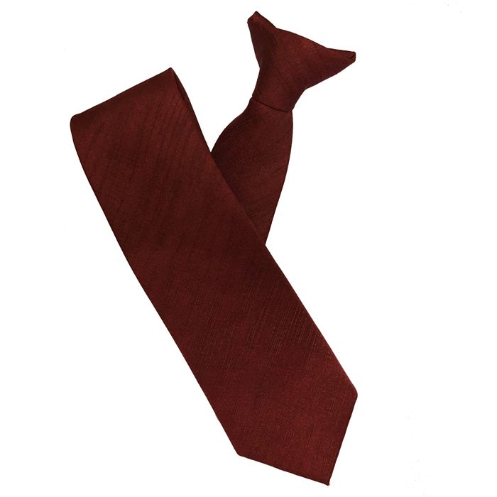 X123 Douppioni Plain Clip On Tie