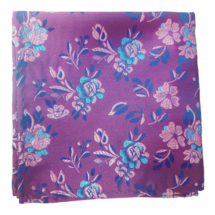 KH01138 Col 7 Polyester Pocket Square Wine