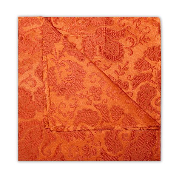 MWY210833 Col D Silk Pocket Square (Orange)