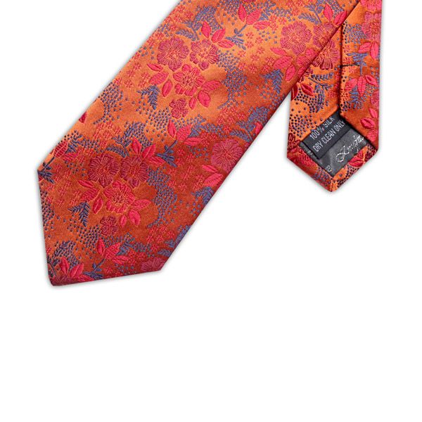 MWY211032S Col B8 XL Silk Tie (Orange)