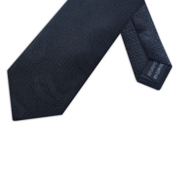 MWY311922 XL Paisley Poly Tie (Black)