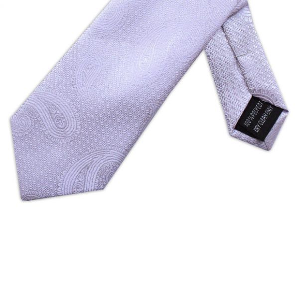 MWY311922 XL Paisley Poly Tie (Lilac)