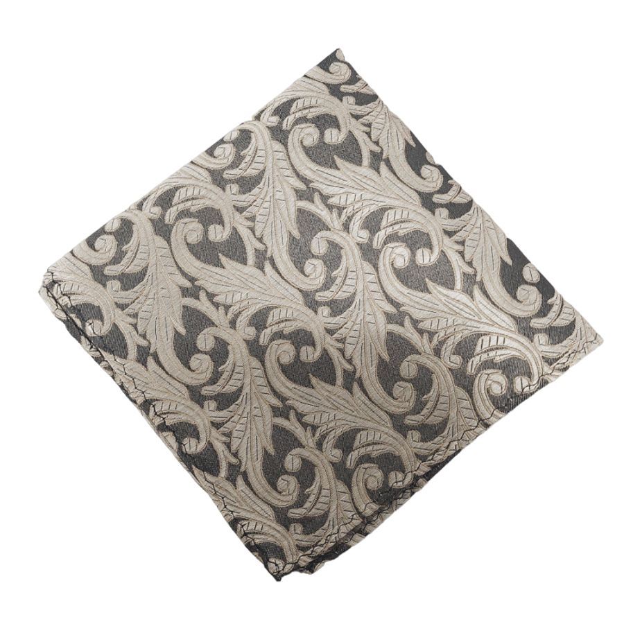 MWY410343 Col 4 Silk Pocket Square (Grey)