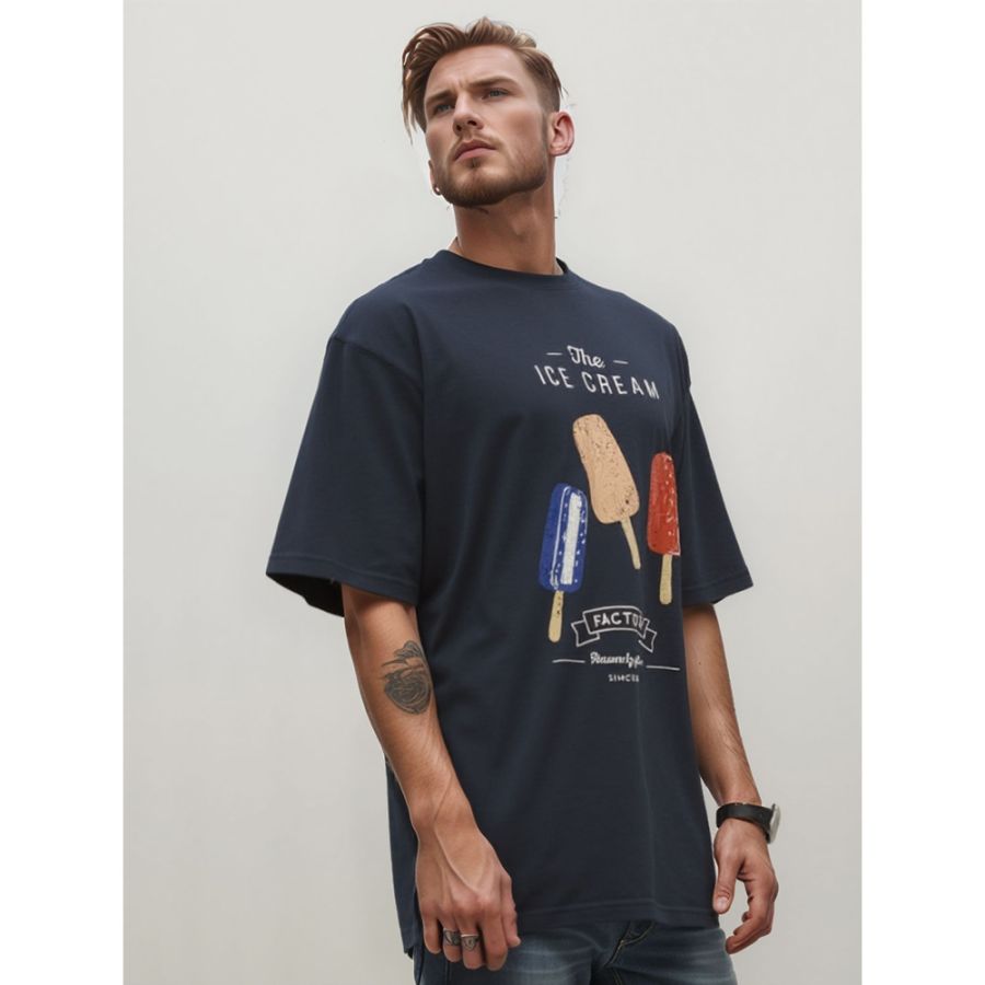 A11674XT Tall Fit North Latitude Denim Ice Cream Printed T-Shirt