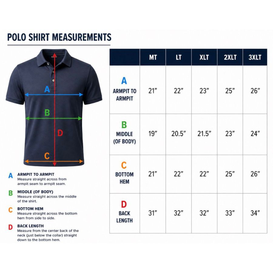 A12071XT Tall Fit Ed Baxter Plain Polo Shirt (Navy)