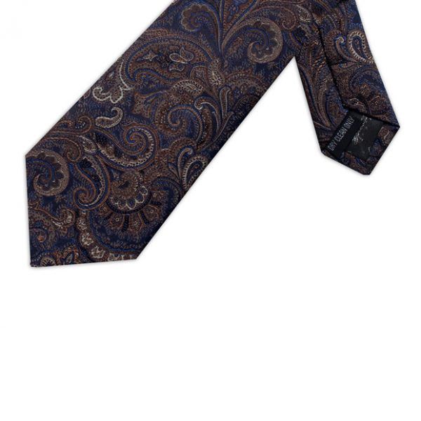 S1201 Col 1 XL Silk Tie (Blue/Brown)