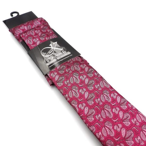 T17162 Knightsbridge Tie & Pocket Square Set - Pink
