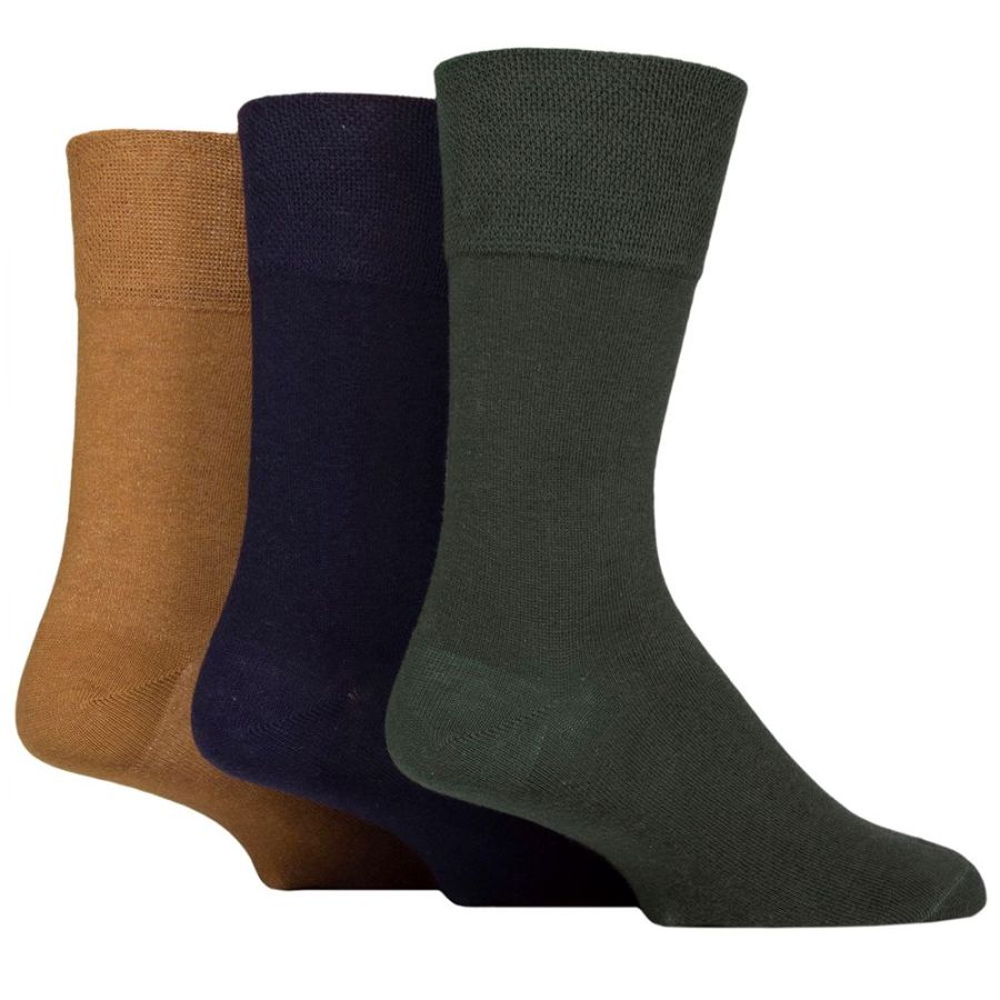 X851 Gentle Grip Diabetic Sock 3 Pair Pack (Mix Colour Pack)