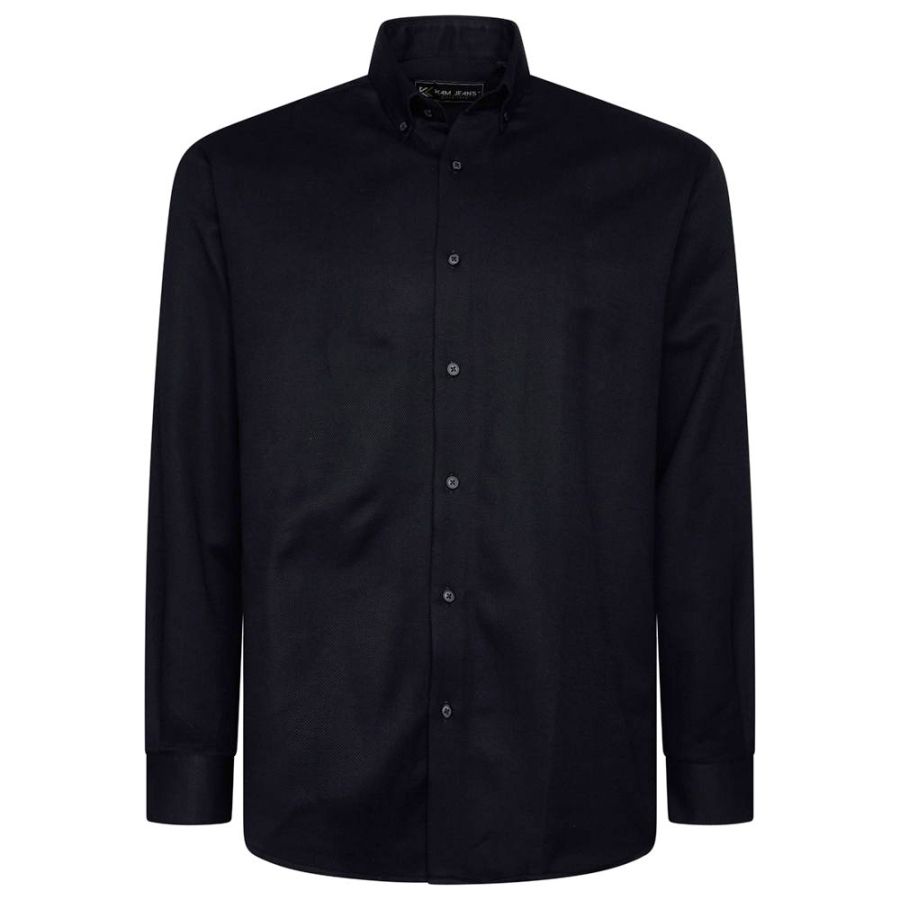 A11827 Kam Dobby Weave Shirt (Black)