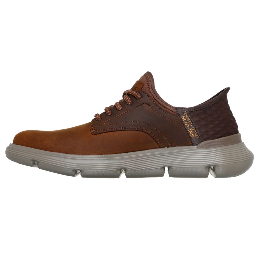 H1928 Skechers Garza Gervin Slip-ins Wide (Dk Brown)