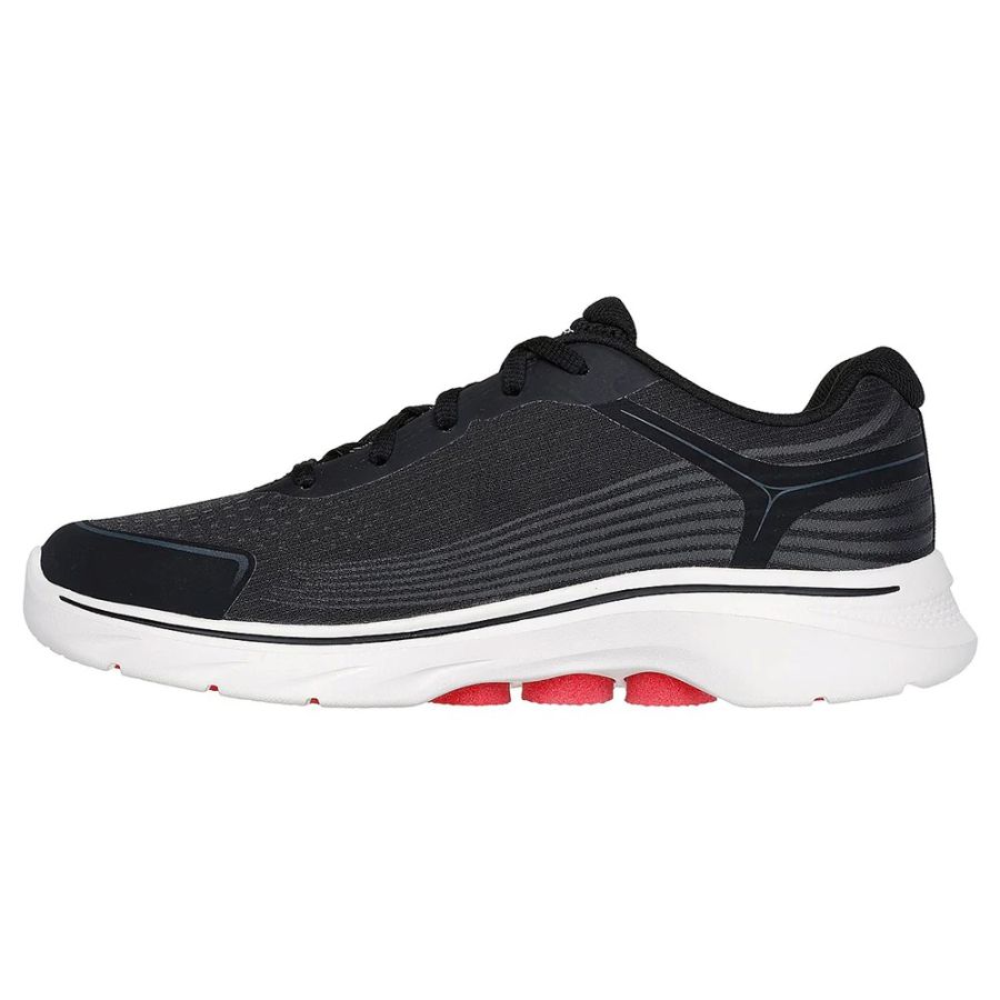 H1932 Skechers GoWalk 7 Alen Trainers (Black/Red)
