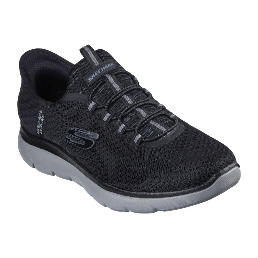 H1785 Skechers Summits High Range Slip-ins WIDE (Black/Charcoal)