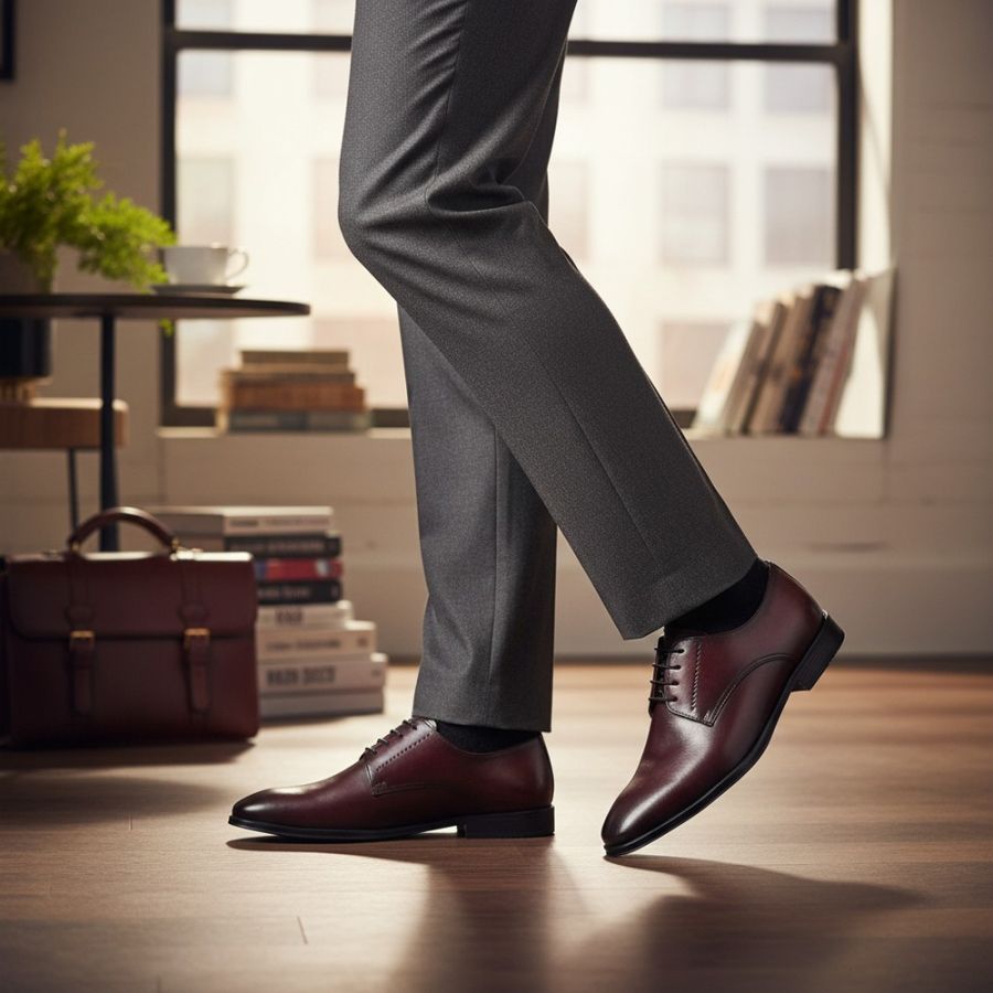 H1851 Anatomic Gilberto Plain lace Up Shoes (Burgundy)