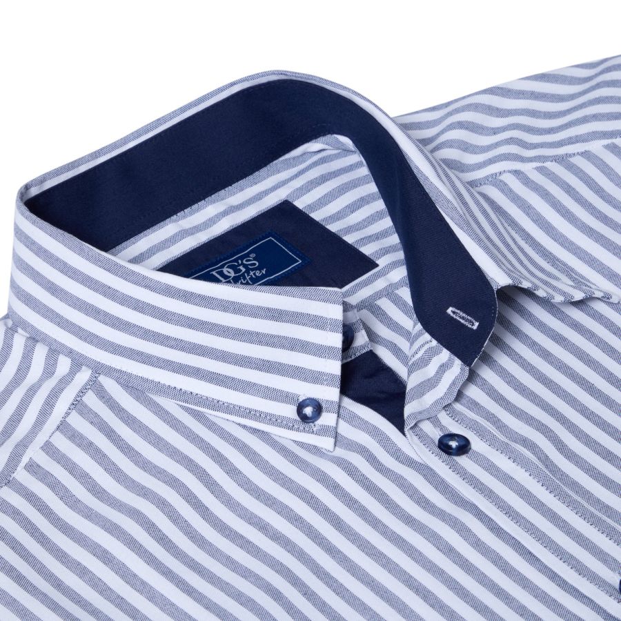 A11648 DG's Drifter Casual Stripe Shirt (Navy)