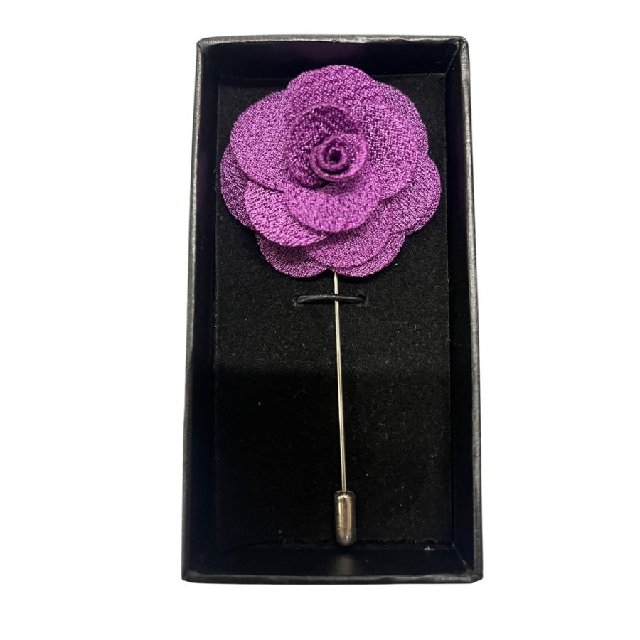 X1002 Dalaco Flower Lapel Pin (Purple)