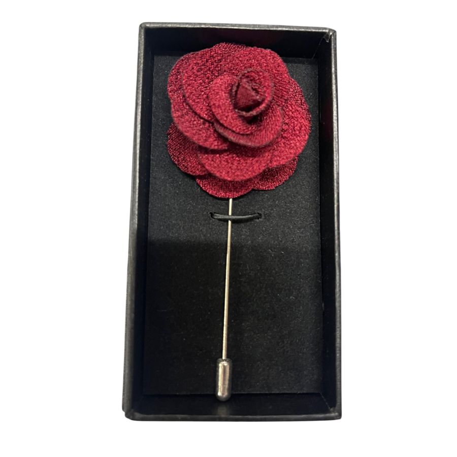 X1002 Dalaco Flower Lapel Pin (Wine)