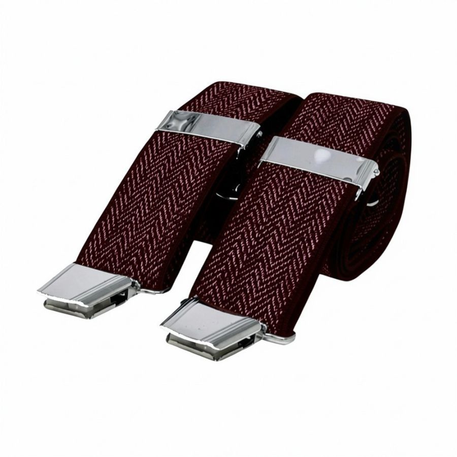 X1019 Wide Herringbone Braces up to 54" (Burgundy)