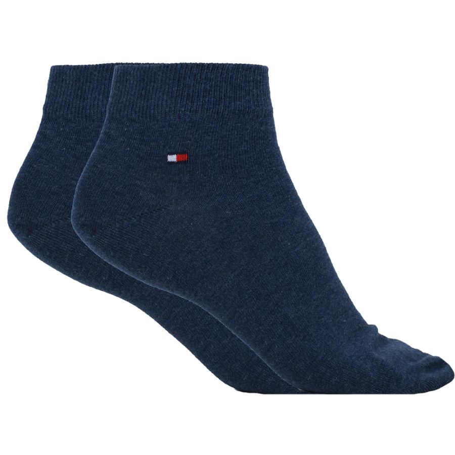X886 Tommy Hilfiger Quarter Sock (2 Pair Pack, Navy)